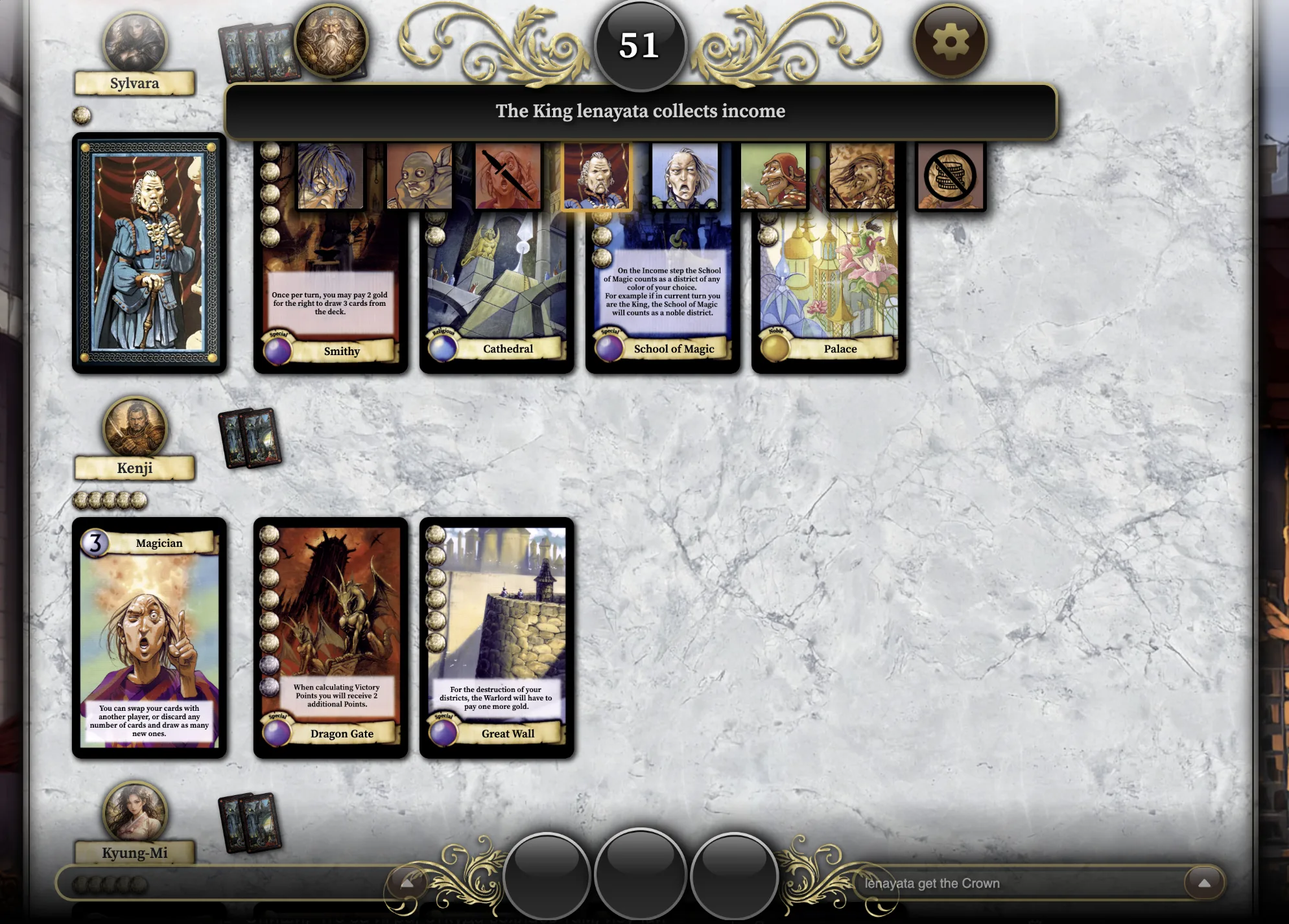 Citadels Online gameplay screen