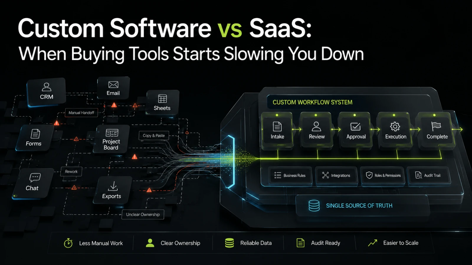 Custom Software vs SaaS: When Buying Tools Starts Slowing You Down